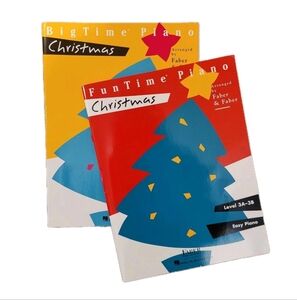 2 Faber Piano Christmas Songs Sheet Music Books Level Easy 3A-3B Intermediate 4+